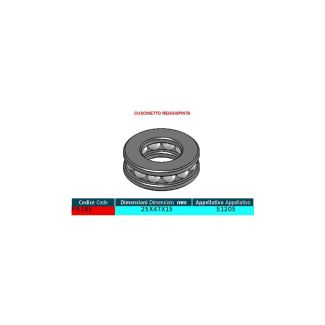 CUSCINETTO REGGISPINTA DM. MM. 25 PER PIEDINO