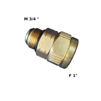 GIREVOLE PER PISTOLA GASOLIO. FILETTO MASCHIO DA 3/4'. FILETTO FEMMINA DA 1'.