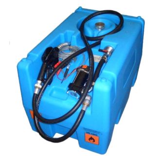 SERBATOIO IN POLIETILENE 200 LT. CON POMPA 12V CON PORTATA DA 40 LT. AL MINUTO,