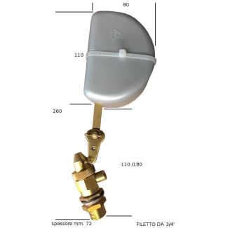 RUBINETTO A GALLEGGIANTE IN OTTONE DA  3/4' MASCHIO