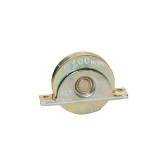 RUOTA PER CANCELLO GOLA A V. DM. MM. 100 CON SUPPORTO