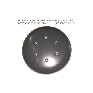 DISCO FOLLE PER FALCIATRICE GALFRE' A 6 FORI DM. MM. 736.