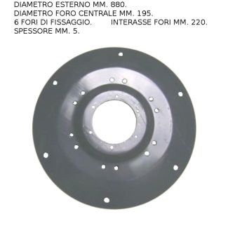 DISCO DI TRAINO PER FALCIATRICE ROTANTE FELLA 185/187 DM. MM. 880