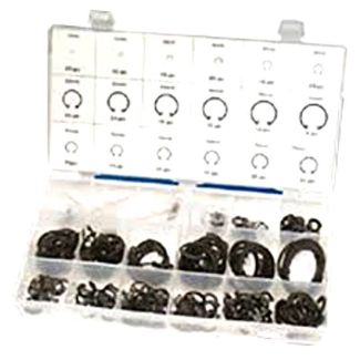 SEEGER INTERNI, PER ALBERO. ASSORTIMENTO DI 300 PEZZI DA 3 A 32 mm.