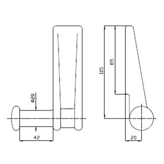 CERNIERA POSTERIORE DESTRA DM. MM. 20 LAVORA CON (ART. SP225) E (ART. SP230)