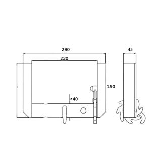 VERRICELLO PER SPONDA DX  DM. MM. 48. TIPO ECONOMICO