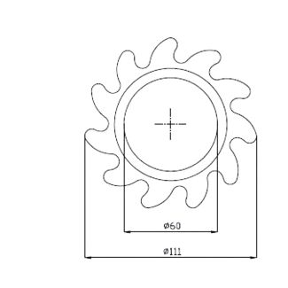 CORONA STAMPATA DM. MM. 60 (PER VERRICELLO ART. SP091 - SP091A)