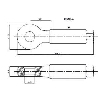 OCCHIONE PESANTE F987 MAT. FE 510 CARICO/DIN. 2090 daN. FORO MM. 43 INT. MM. 51