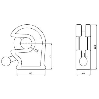 CHIUSURA A BLOCCO DM mm 30, LAVORA CON PIANTONE (ART. SP149E)