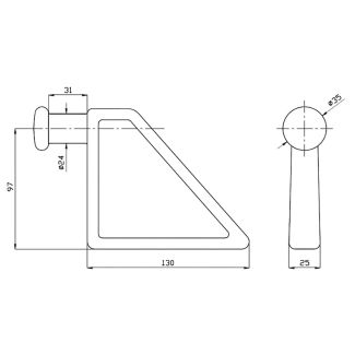 PIANTONE DM mm 24 CORTO, LAVORA CON (ART. SP225A)