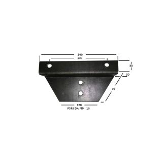 FLANGIA D'ATTACCO IN LAMIERA PER RANGHINATORE B.C.S. / REPOSSI