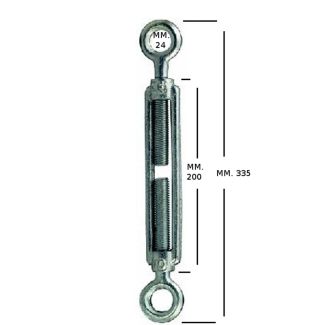 TENDITORE ZINCATO OCCHIO - OCCHIO DA 3/4' CON FILETTI DM. mm. 20