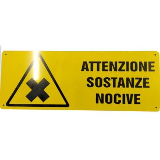 CARTELLO I'ATTENZIONE SOSTANZE NOCIVE'  MM. 330X125