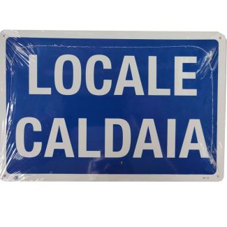 CARTELLO IAUTOADESIVO 'LOCALE CALDAIA'. MM. 200X300