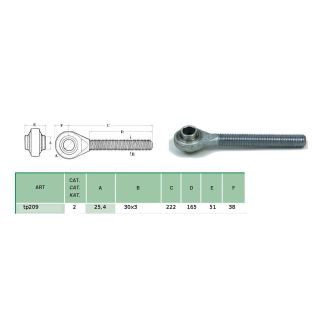 TIRANTE FILETTATO DM 25 ( 30 X 3 ) SX TF10410