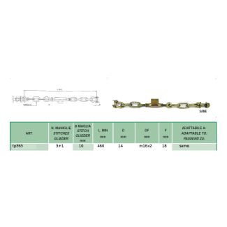 CATENA D'IMBRIGLIAMENTO LUNGA MM. 440 PER TRATTORE SAME