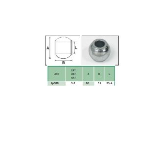 ROTULA PER TERZO PUNTO. DIMENSIONI INT. MM. 32. EST. MM. 60. H. MM. 51. LAVORA COL GANCIO RAPIDO SUP