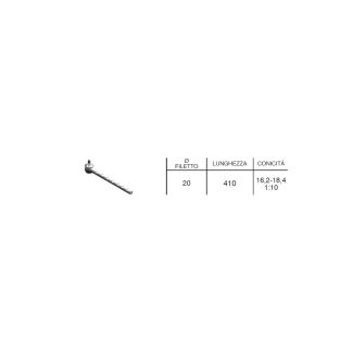 TESTINA STERZO CON TIRANTE MASCHIO DM. MM. 20. CONO MM. 16,2 - 18,4