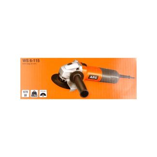 SMERIGLIATRICE AEG 6-115 720 WATT DM. DISCO 115MM PROF. MOD. WS 8-115. AD ESAURIMENTO