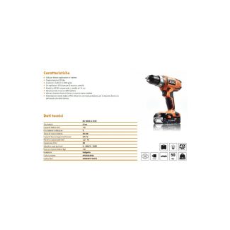 TRAPANO AVVITATORE  18 V. CON 2  BATTERIE  1.5 AH MOD. BS18G2 LI152C