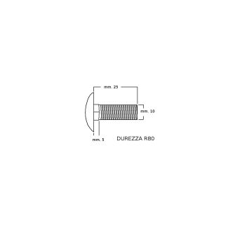 VITE TESTA TONDA  CON QUADRO SOTTO TESTA  ZINCATE 10x25 DUREZZA 8.8