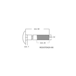 VITE TESTA TONDA  CON QUADRO SOTTO TESTA  ZINCATE 12x60 DUREZZA 8.8