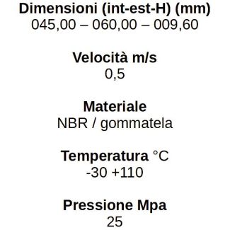 TENUTA STELO 45 60 9,6 MONODIREZIONALE IN NBR GOMMATELA