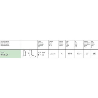 ZAPPA FRESA  B.C.S. 725 40X6 INT. 27 F 10,5