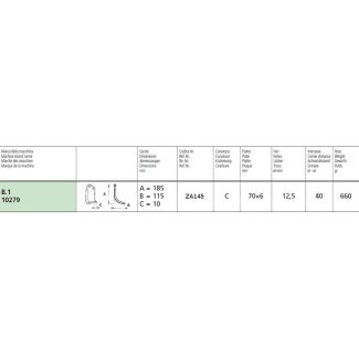 ZAPPA FRESA  BREVIGLIERI B1 B5 70X6 INT. 40 F 12,5