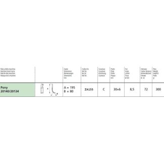 ZAPPA FRESA CASORZO CU125 PONY 30X6 INT. 72 F 10,5