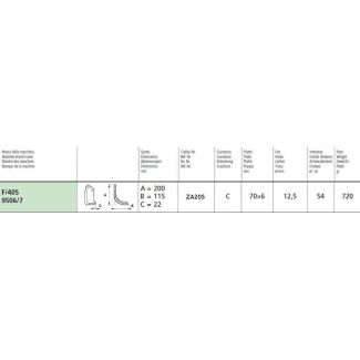 ZAPPA FRESA GOLDONI 40 FRESA UNIVERSALE 70X6 INT. 54 F 12,5