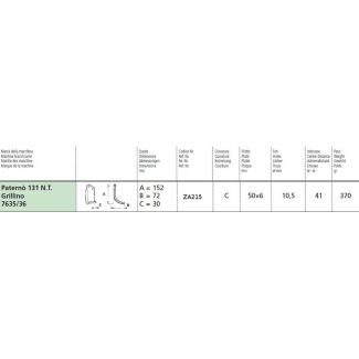 ZAPPA FRESA GRILLO 131 PATERNO' 50X6 INT. 41 F 10,5