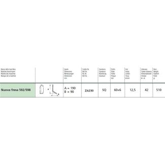 ZAPPA FRESA PASQUALI 592-598-946 60X6 INT. 42 F 12,5