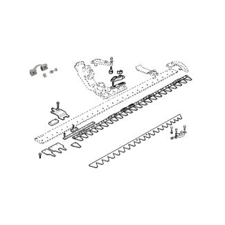 LAMA BCS AD ATTACCO CENTRALE LUNGA MT.1,00- A 19 SEZIONI RIGATE. CODICE ORIGINALE 590.48926      590