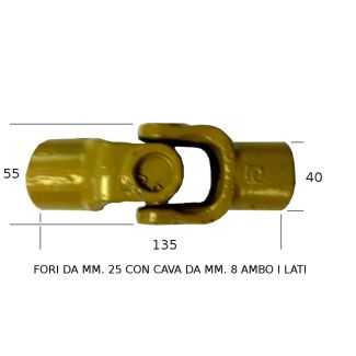 GIUNTINO FAHR (19 X 48). FORO mm. 25 AMBO I LATI. CAVA DA MM.8