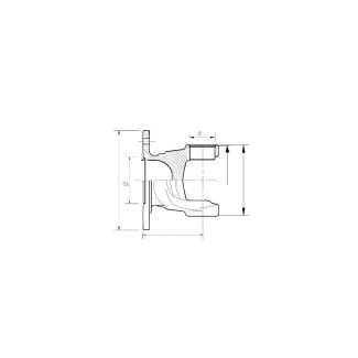 FORCELLA A FLANGIA B2 23,8X61,3. CENTRAGGIO FEMMINA DM. 90