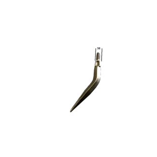 DENTE ERPICE QUADRO FISSO CON FILETTO 27 MM NR. 9 TEMPERATO CON DADO E RONDELLA