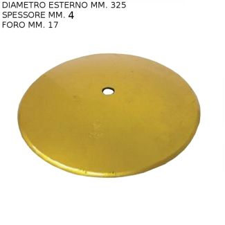 DISCO BOMBATO. DM. EST. MM. 325 X. 4. FORO TONDO DA MM. 58. 4 FORI