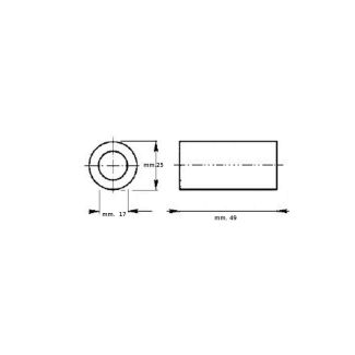 BUSSOLA PER DECESPUGLIATORE AGRIMASTER. DIMENSIONI MM. 49 X 17 X 25