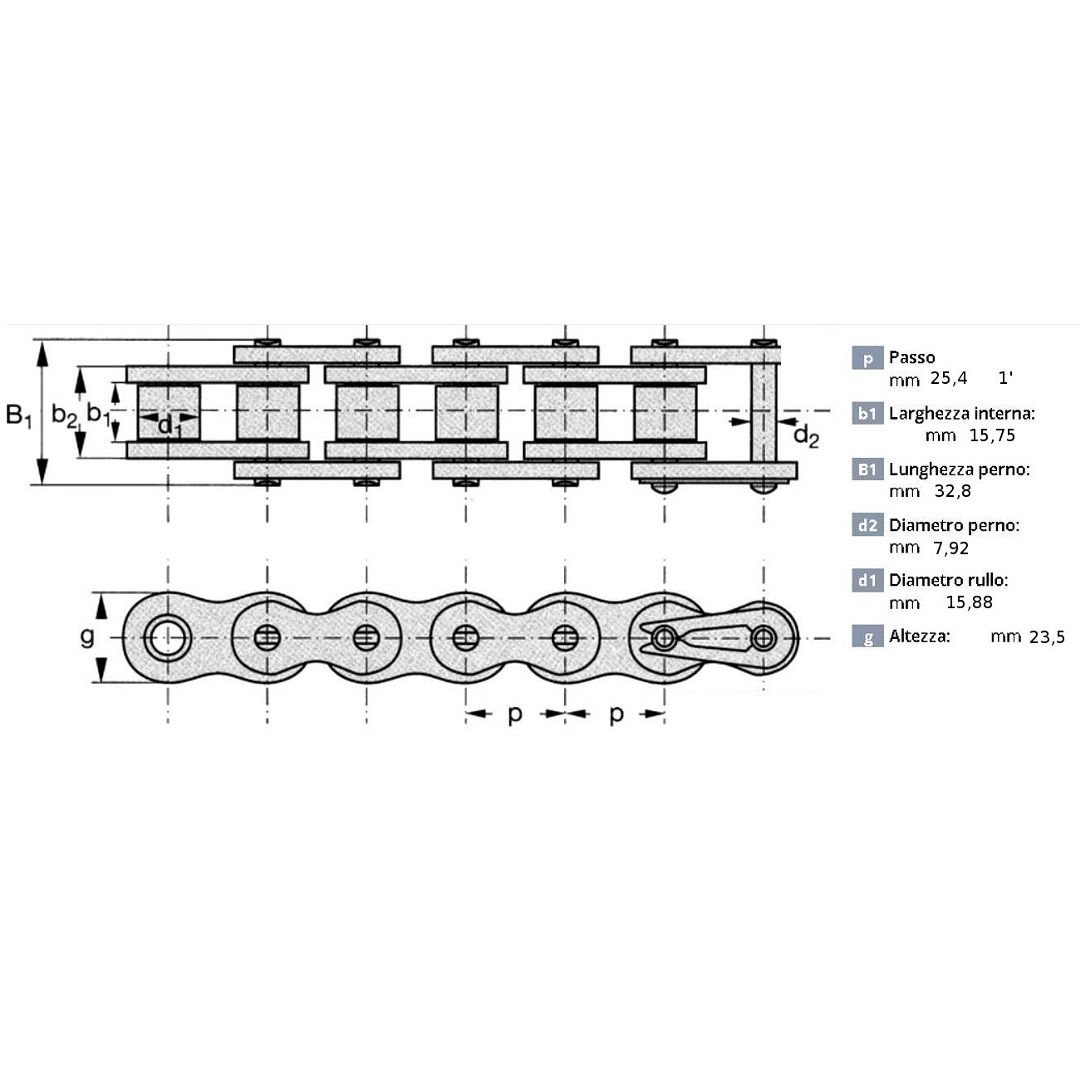 Primary Drive Chain – 5/8 X 1/4 – 110 Link – Classic BSA Triumph Norton – SJ ENGINEERING